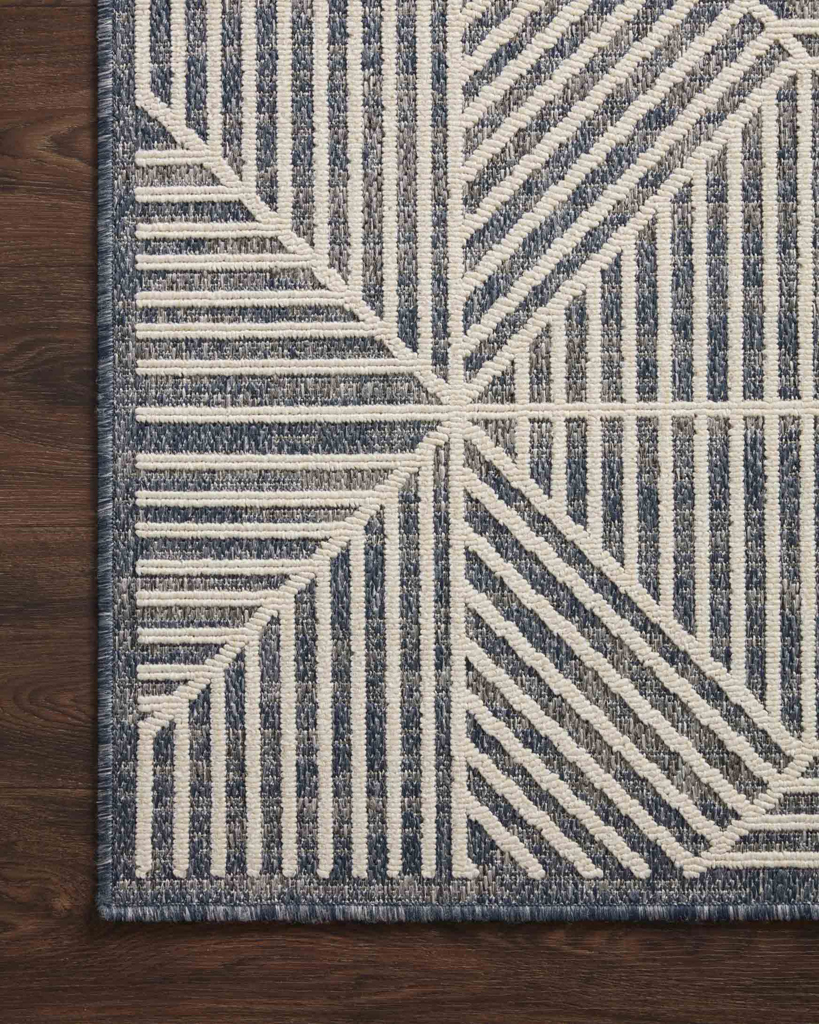 Large View Alfresco Geometric Patio Rug