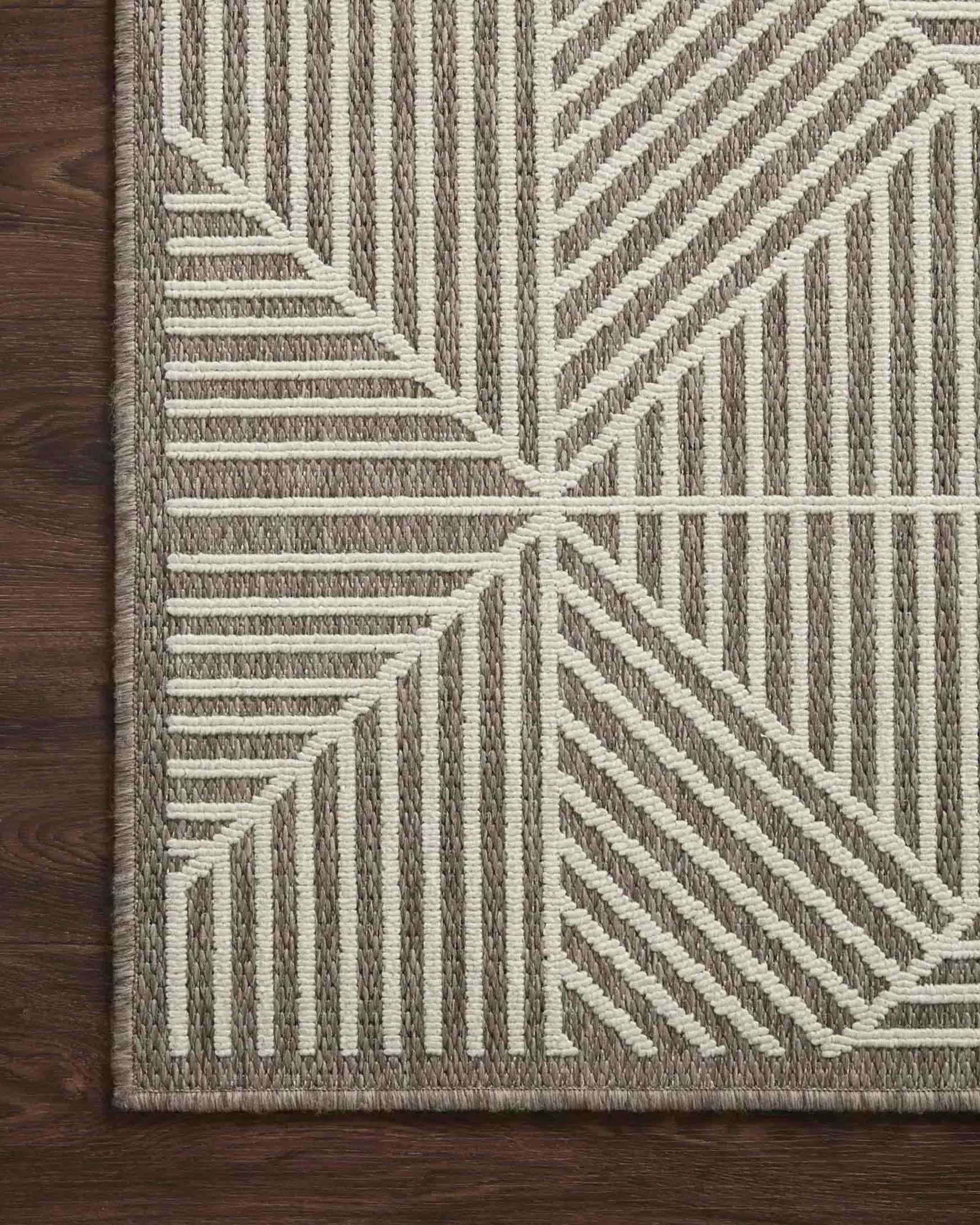Large View Alfresco Geometric Patio Rug