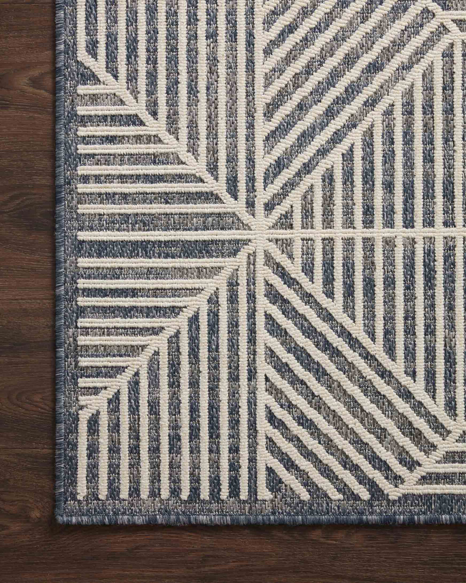 Large View Alfresco Geometric Patio Rug