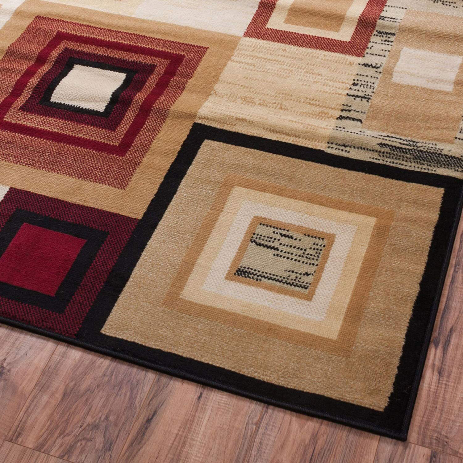 Large View Axel Modern Square Pattern Rug
