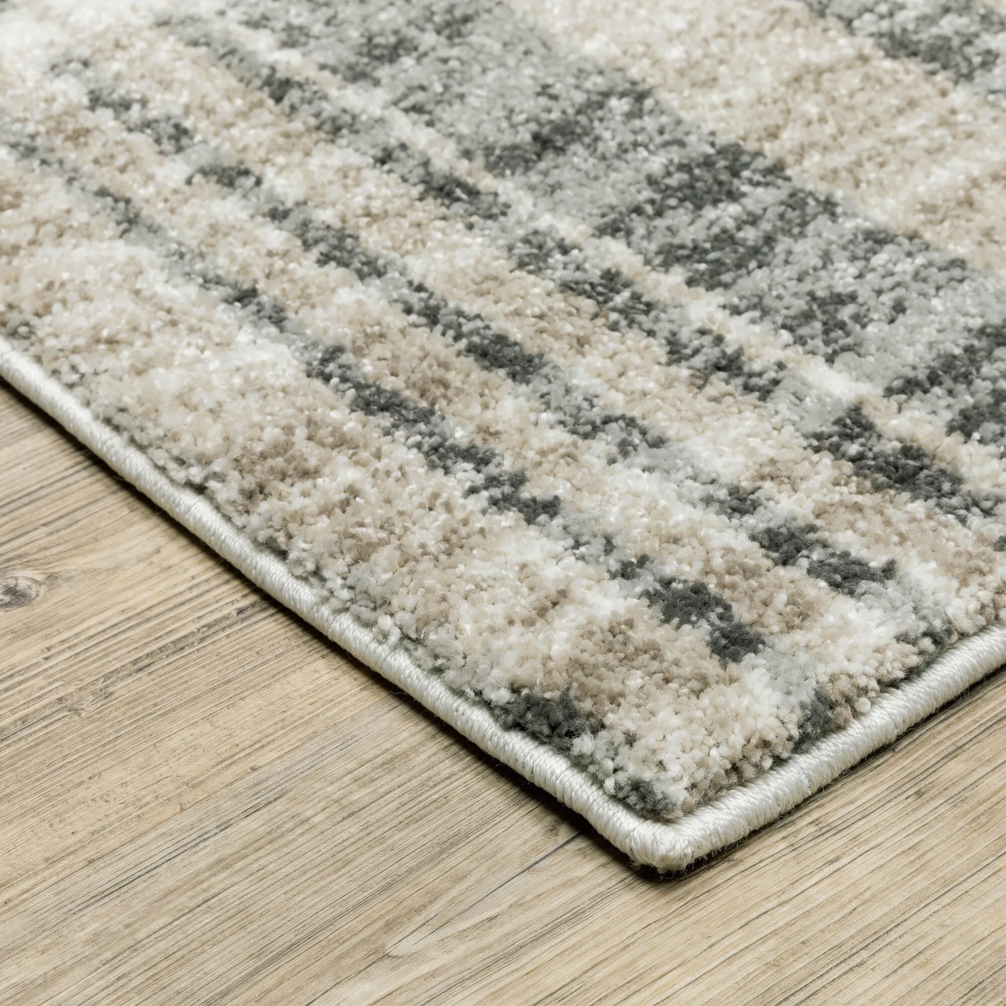 Large View Amsterdam Striped Carved Rug
