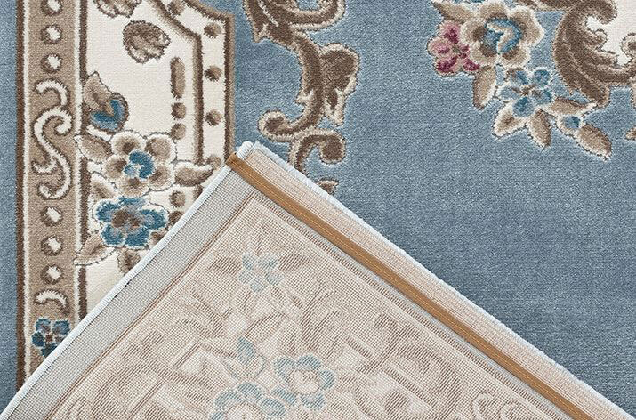 Abbie Blue Aubusson Floral Rugs