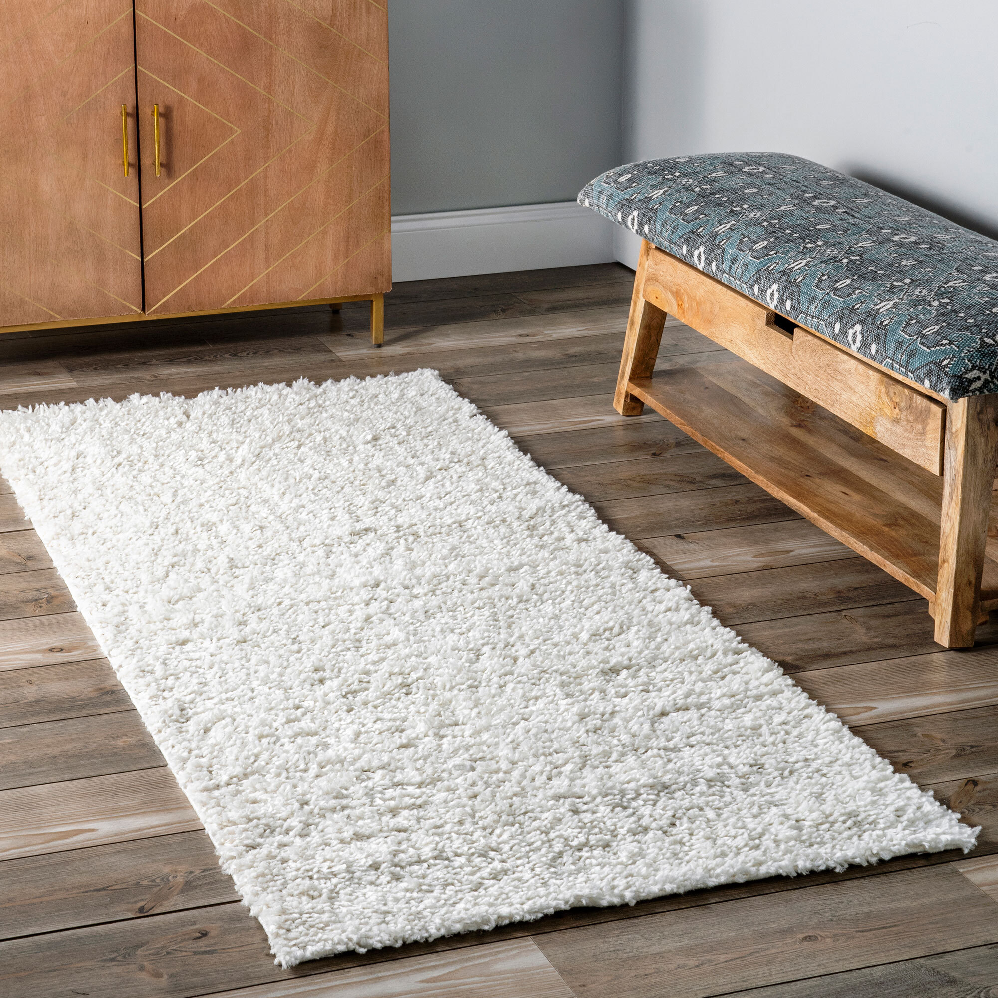 Angel Plain Shaggy Cream Rug