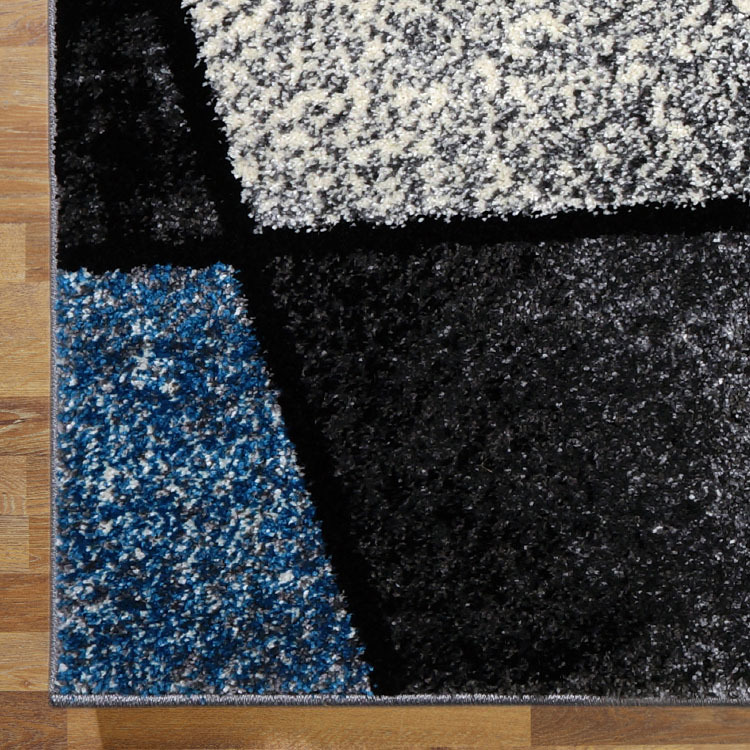 Large View Aria Blue Modern Geometric Rug