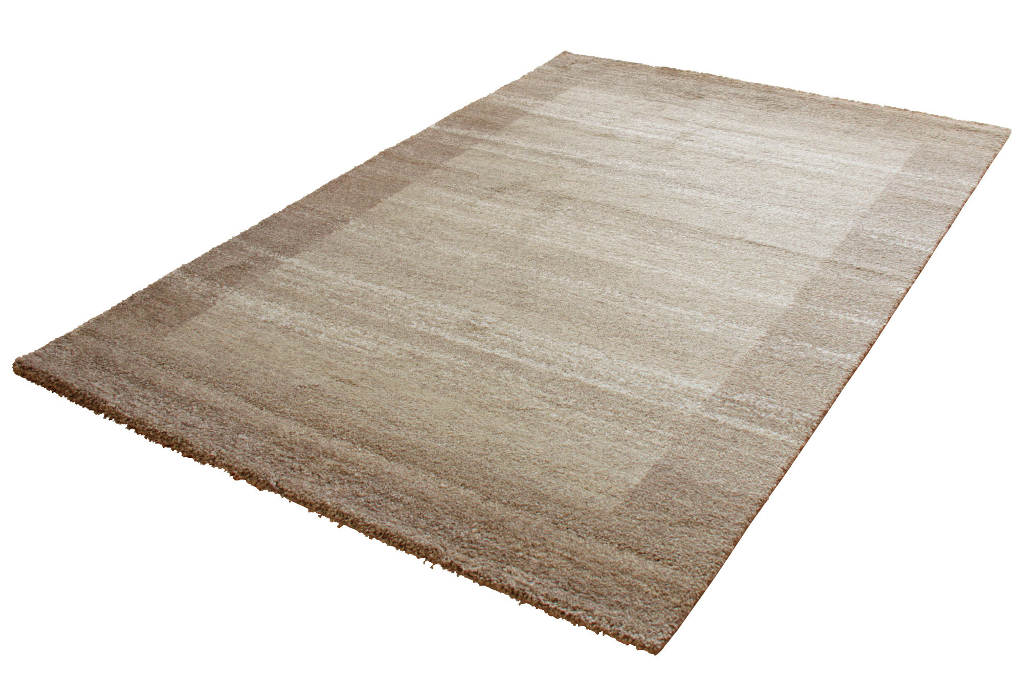 Large View Bergamo Tan Modern Border Rug