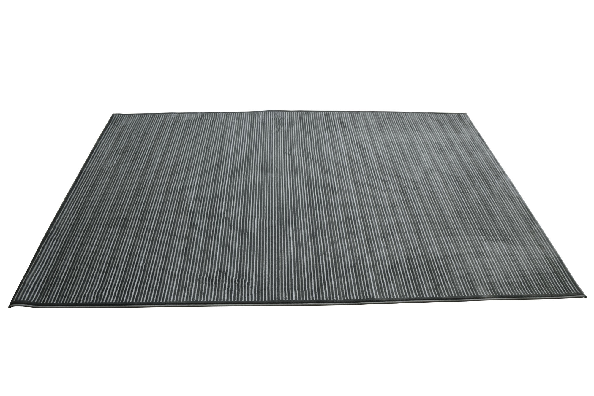 Large View Brigitte Modern Grey Striped Rug