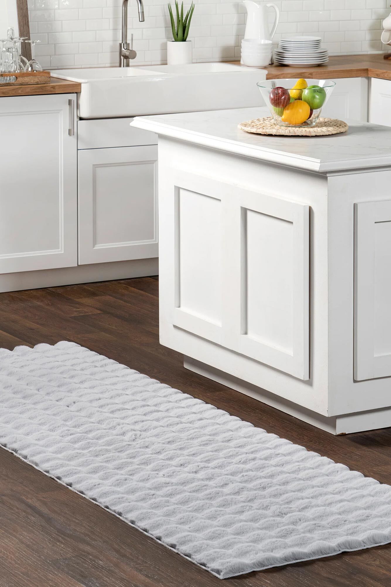 Bubble Plush Washable Rug