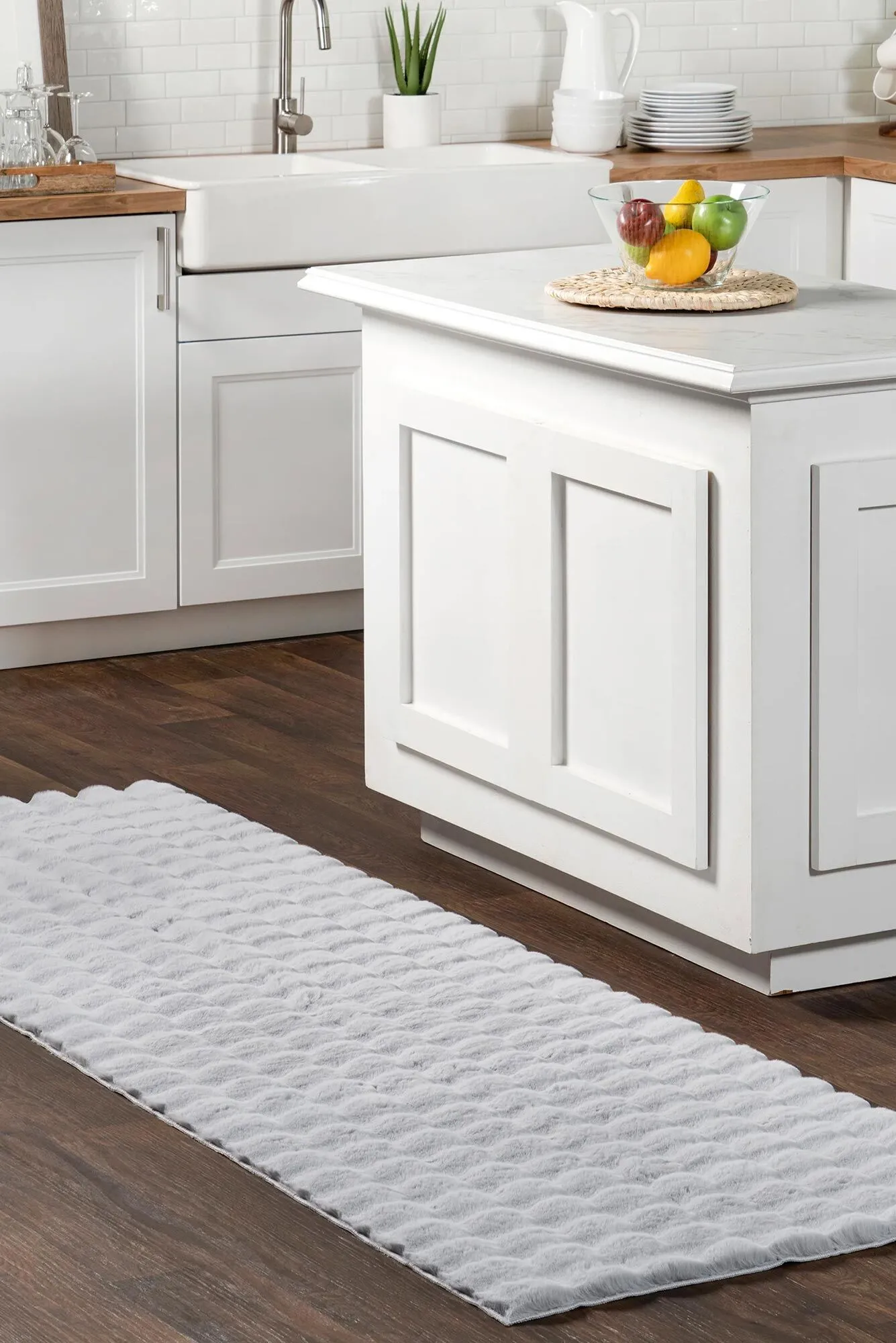 Bubble Plush Washable Rug