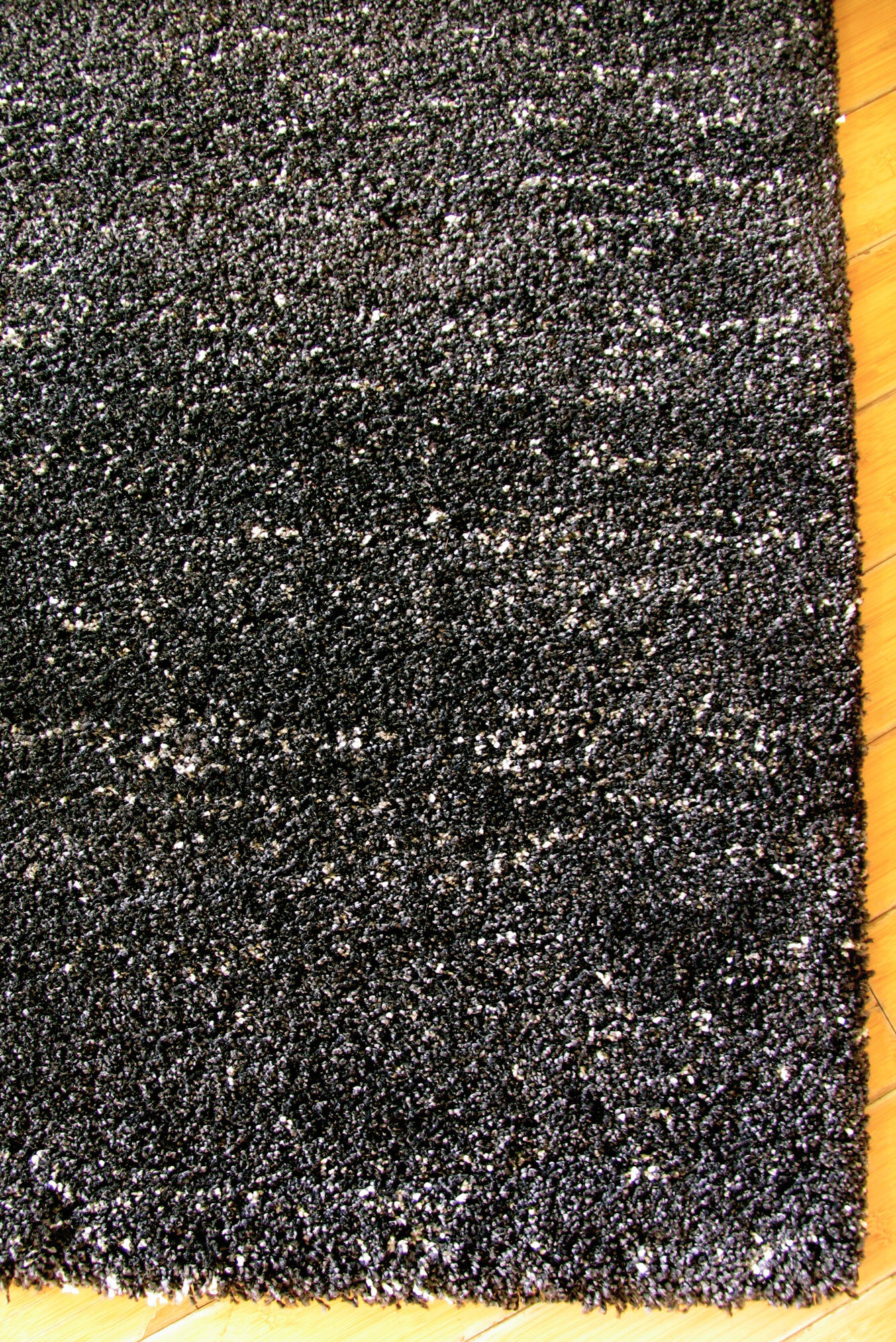 Boston Plain Black Modern Rug