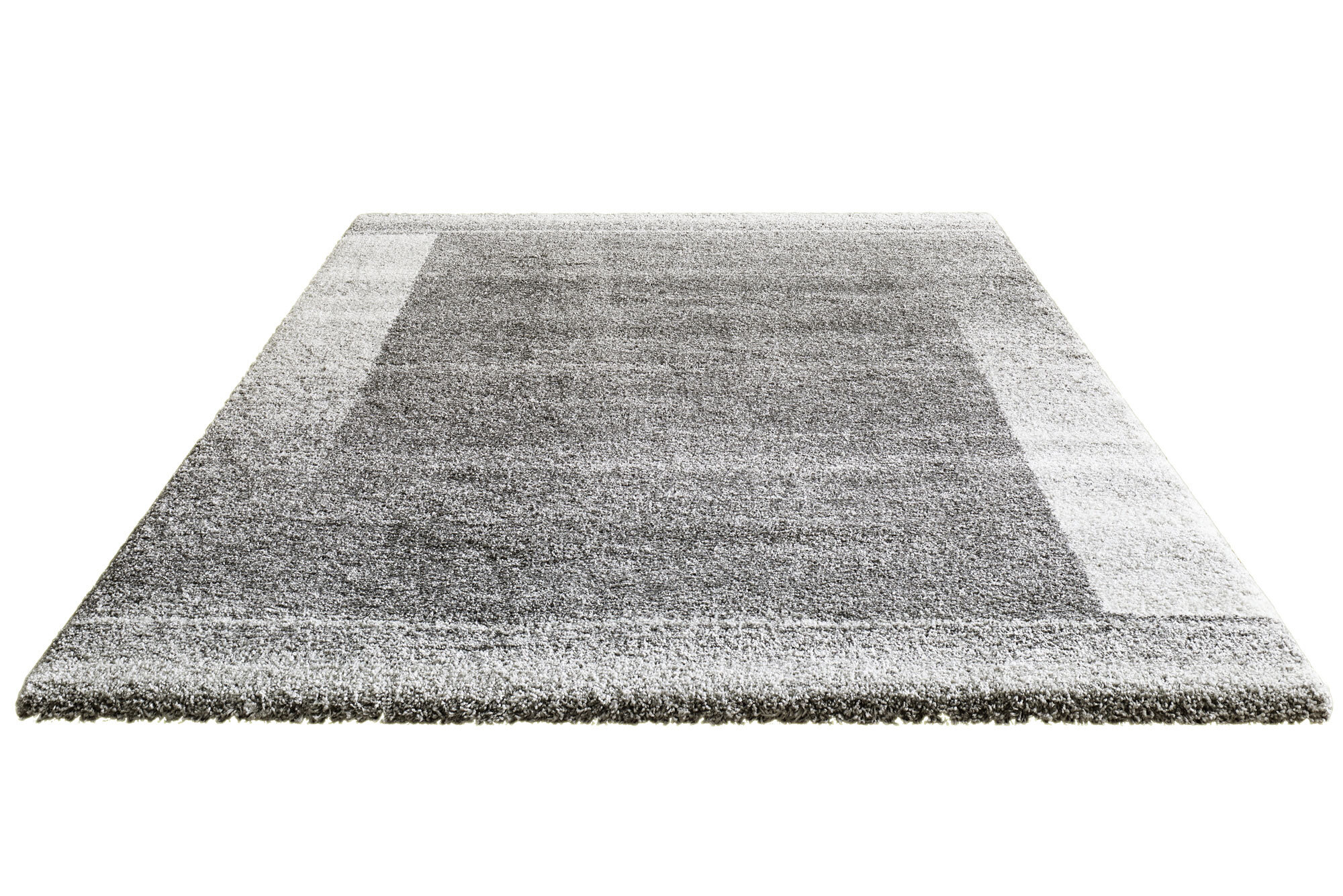 Boston Grey Modern Border Rug