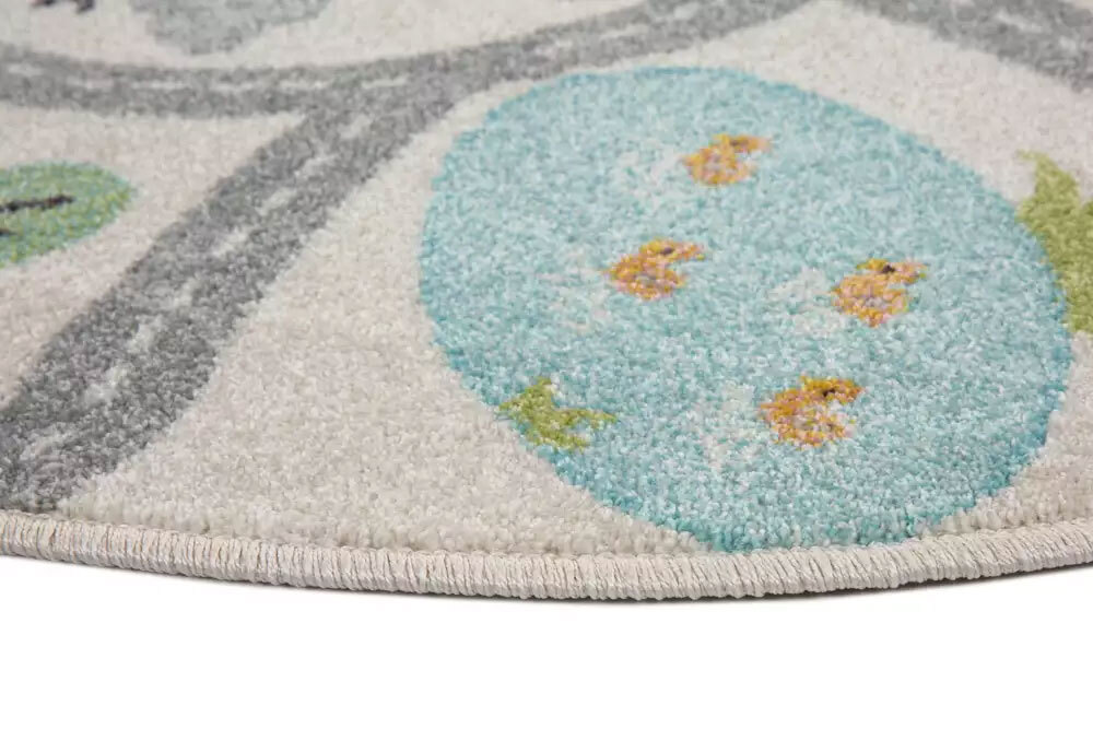 Large View Candy Road Kids Round Rug