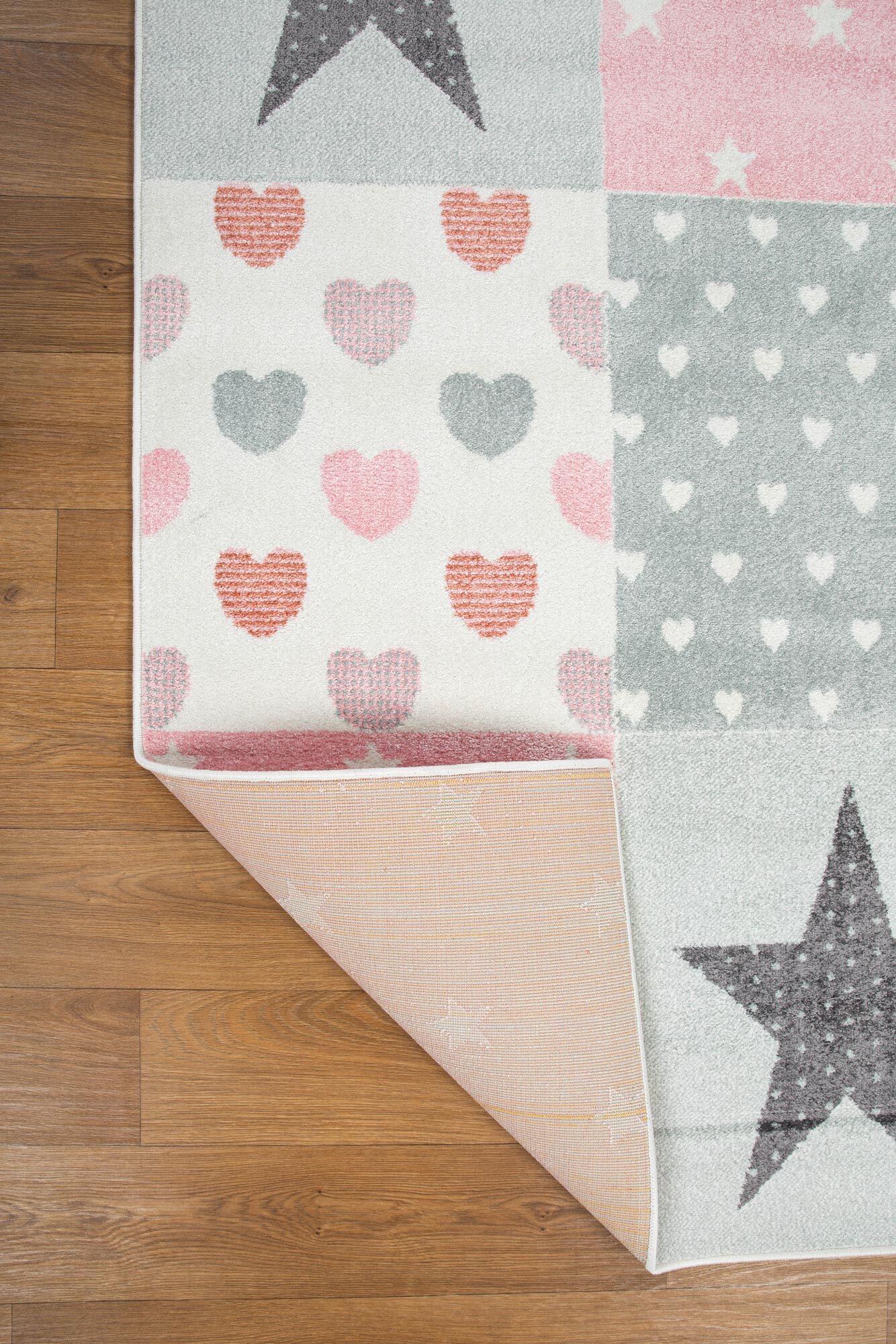 Large View Candy Stars & Hearts Kids Rug