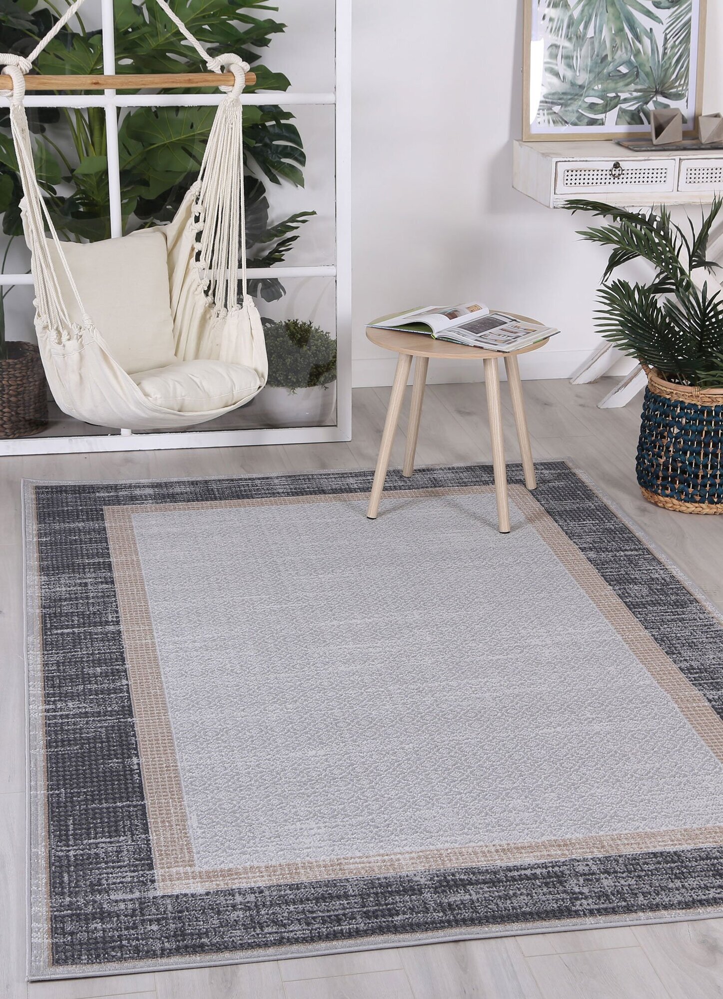 Large View Casa Modern Border Rug