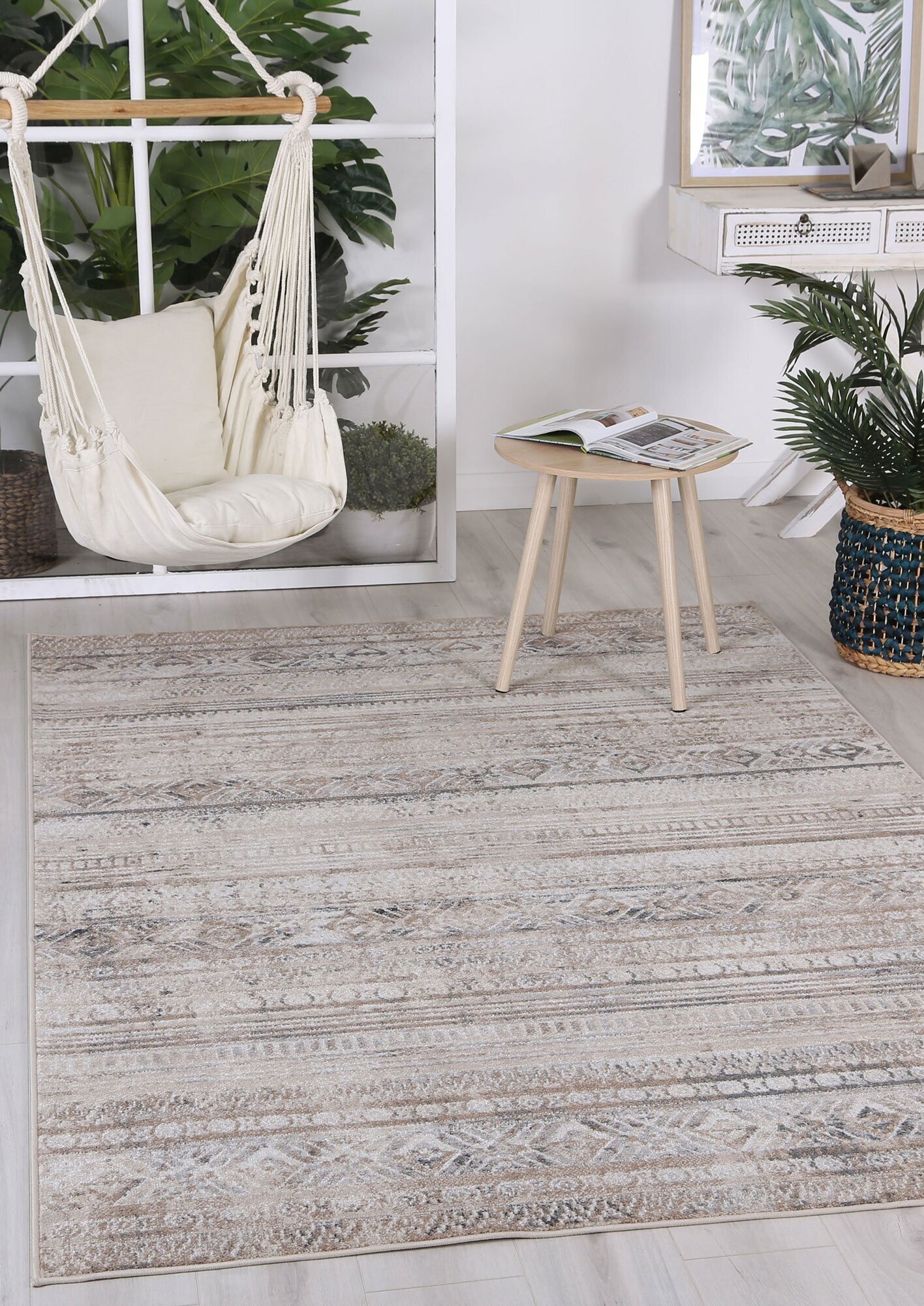 Large View Casa Striped Abstract Rug