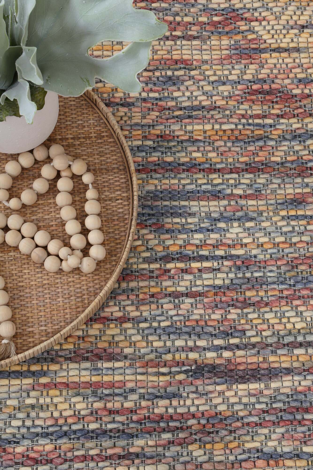 Large View Chea Geometric Wool Rug