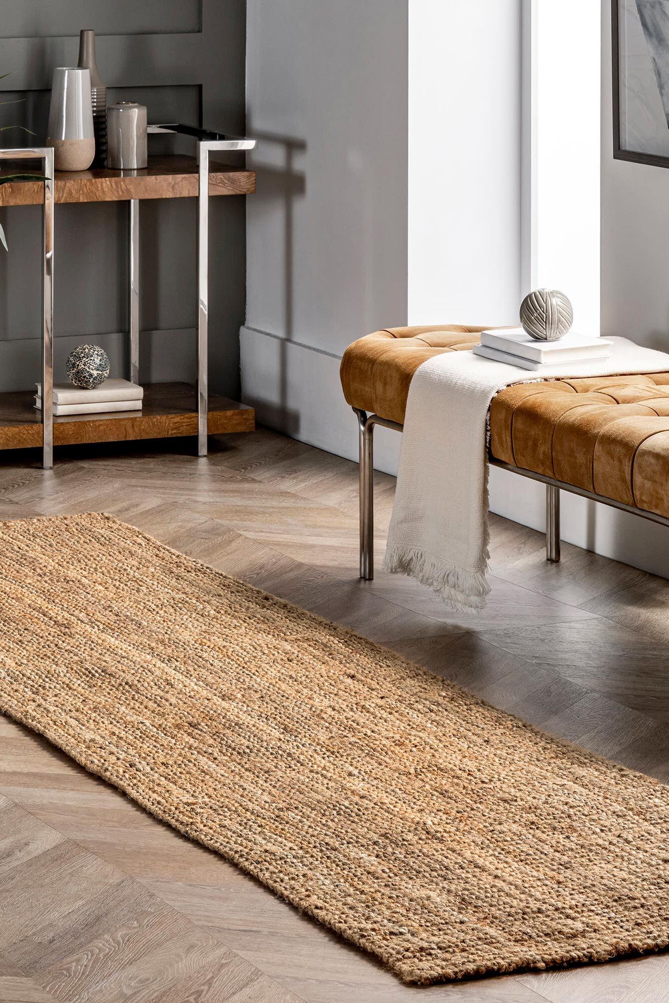 Large View Johnny Jute Hand Woven Rug