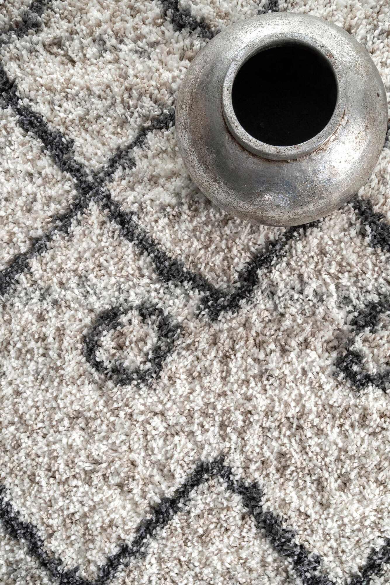 Charles Beige Moroccan Shag Rug