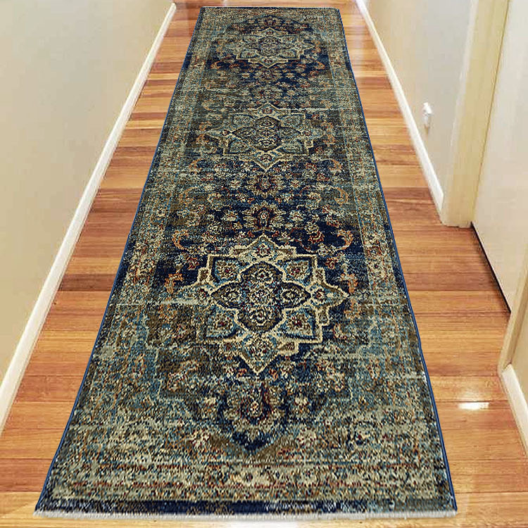Large View Danny Navy Classic Medallion Rug