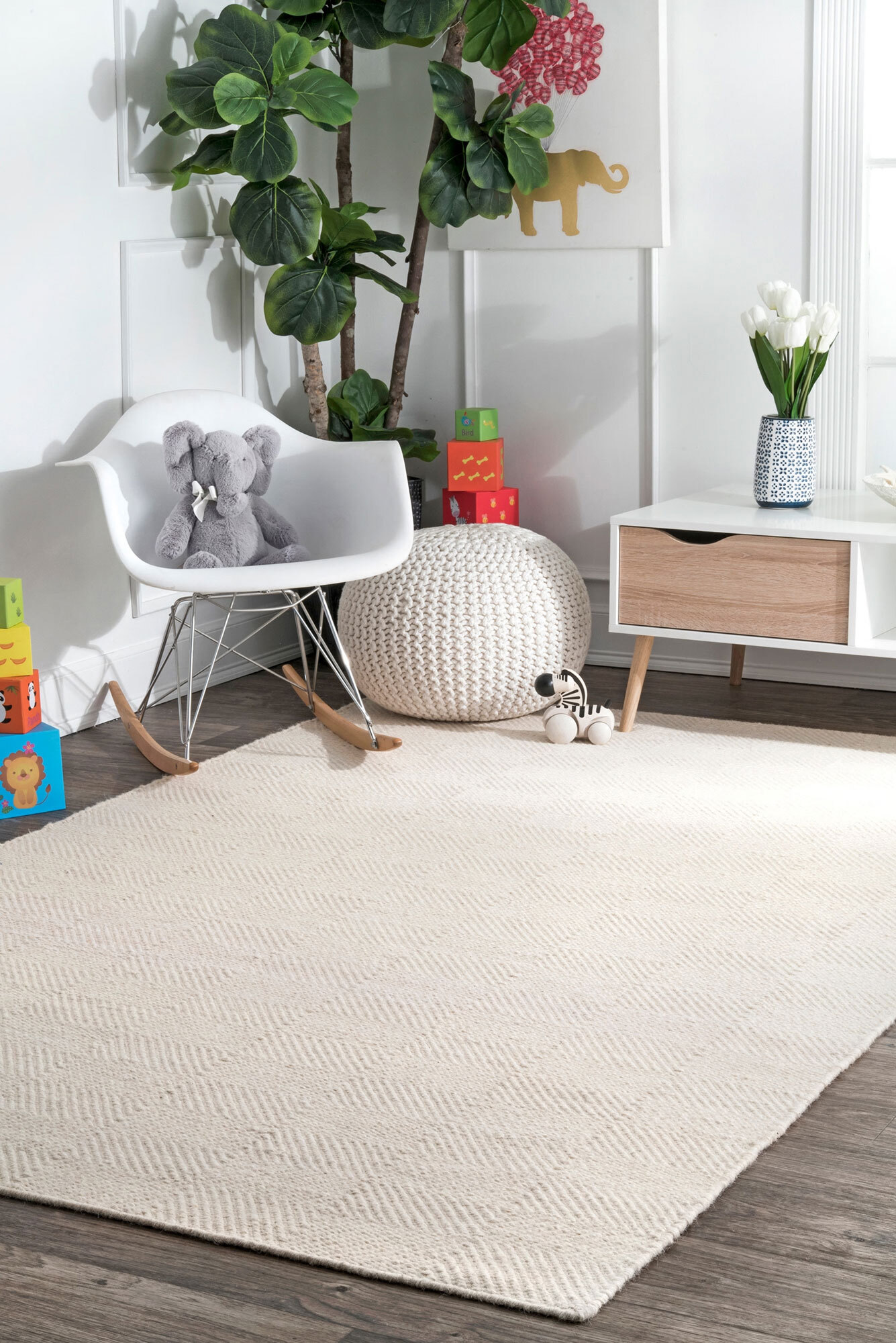 Dhurrie Tan Flatweave Wool Rug