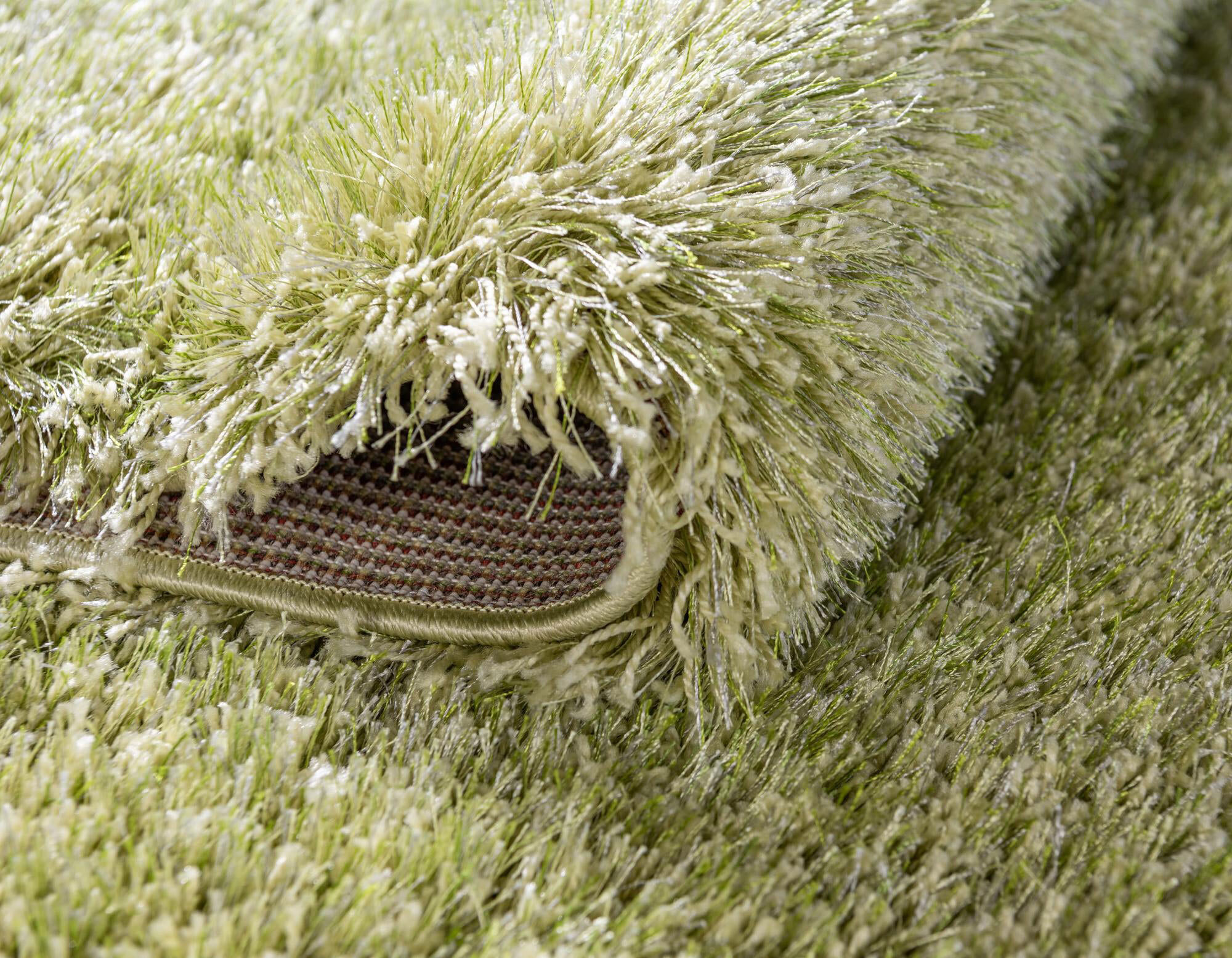 Large View Dream Thick Green Shaggy Rug