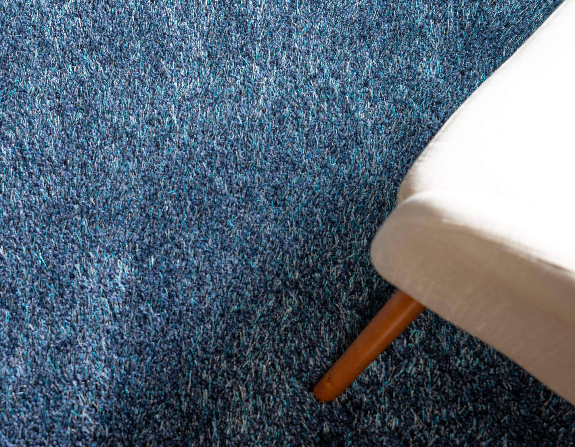 Dream Plain Blue Shaggy Rug