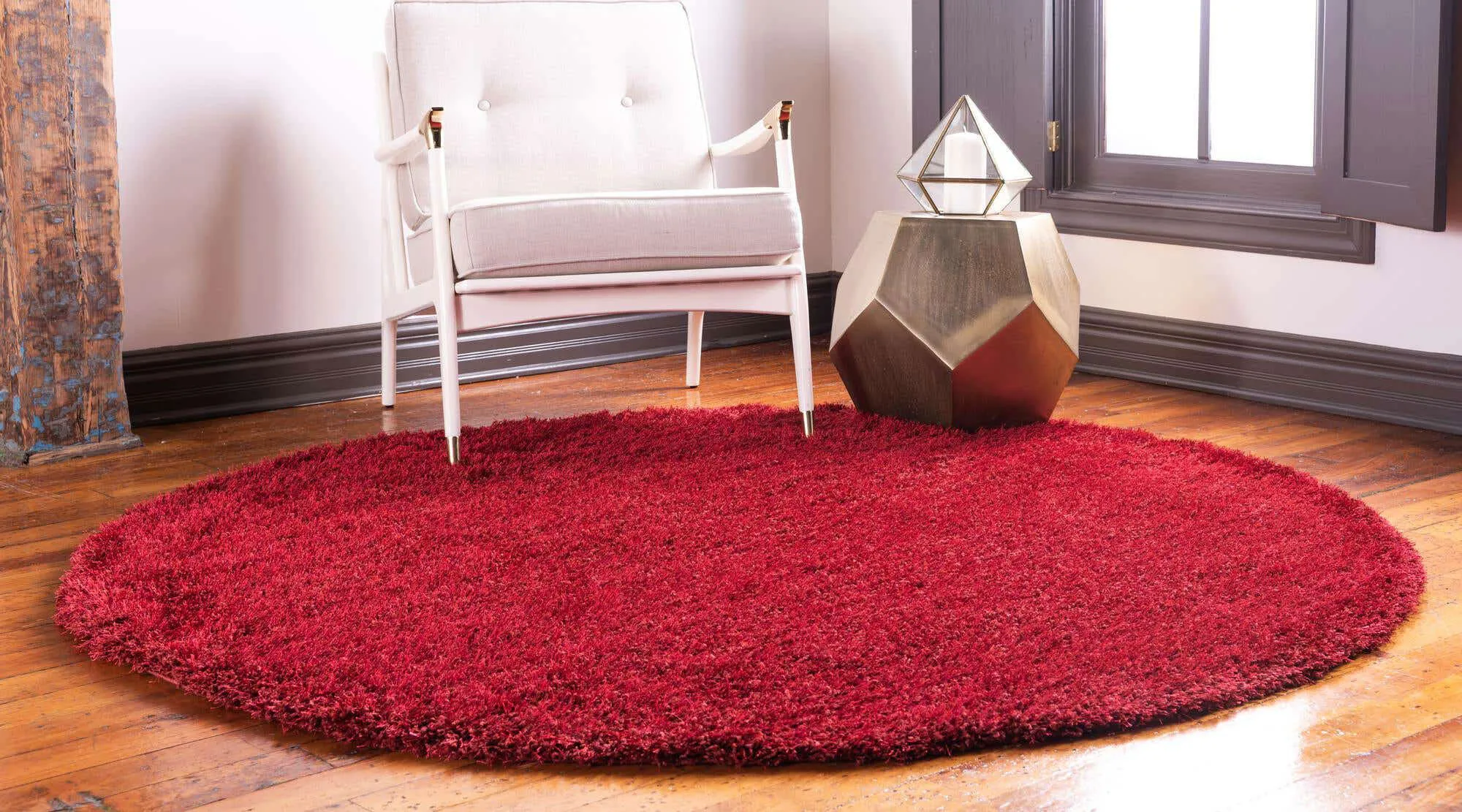 Dream Plain Red Thick Shaggy Rug