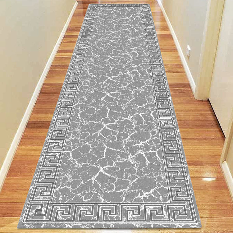 Dylan Grey Greek Key Border Rug