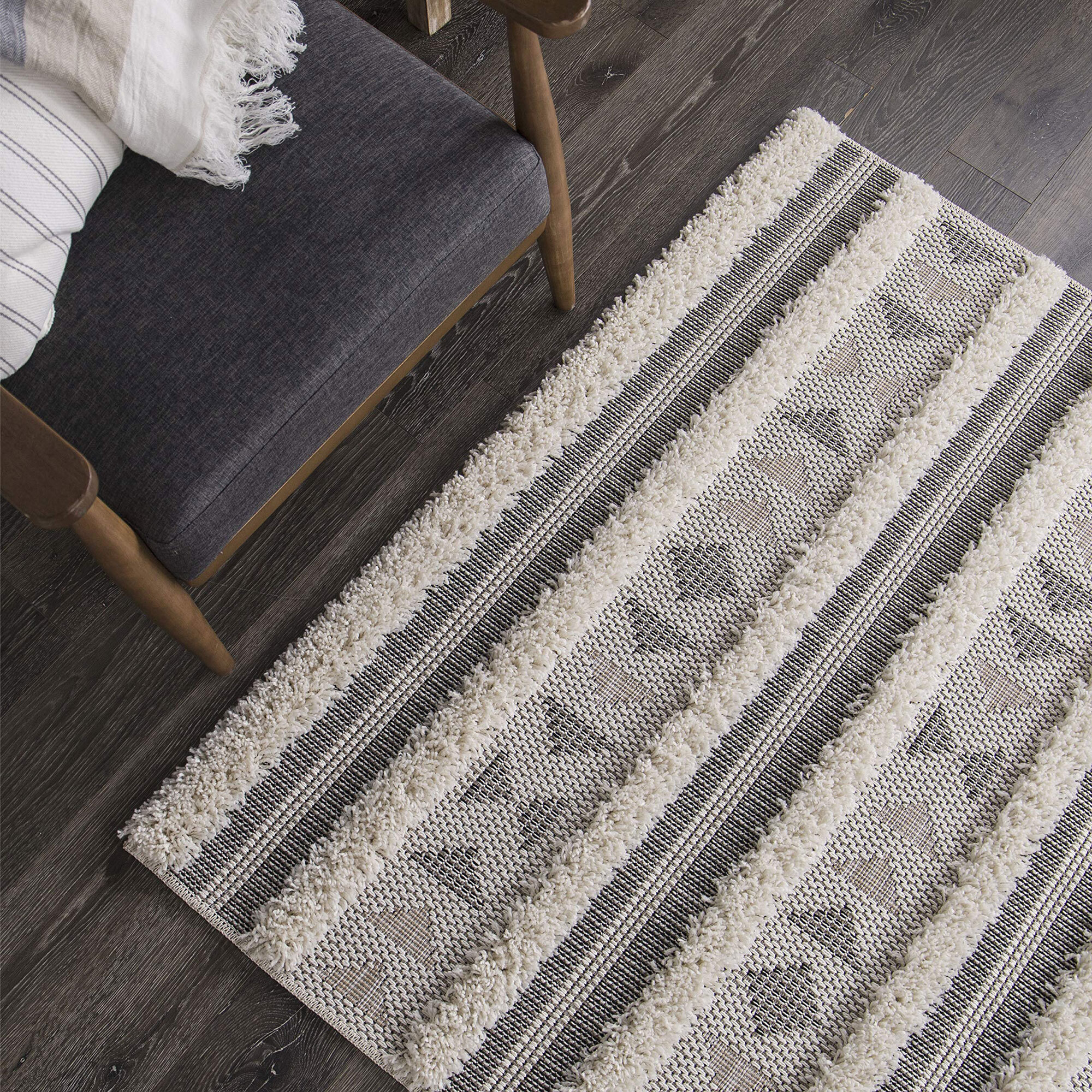 Evan Geometric Multi Texture Rug