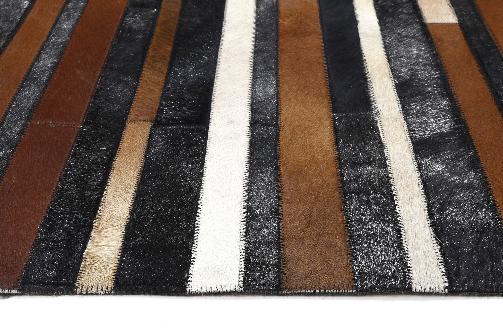 Large View Elena Cow Hide Leather Rug