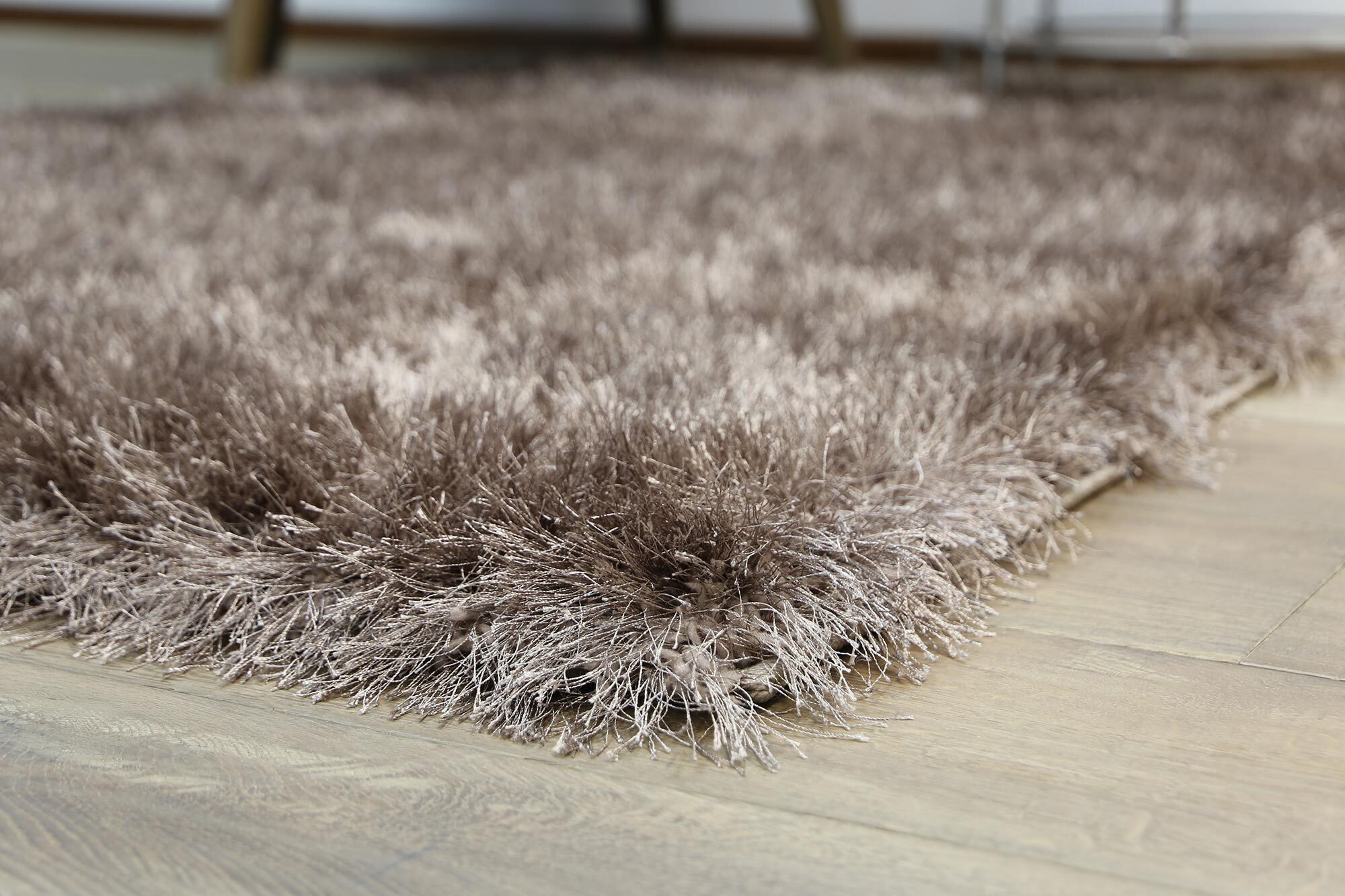 Elisa Silky Soft Brown Shaggy Rug