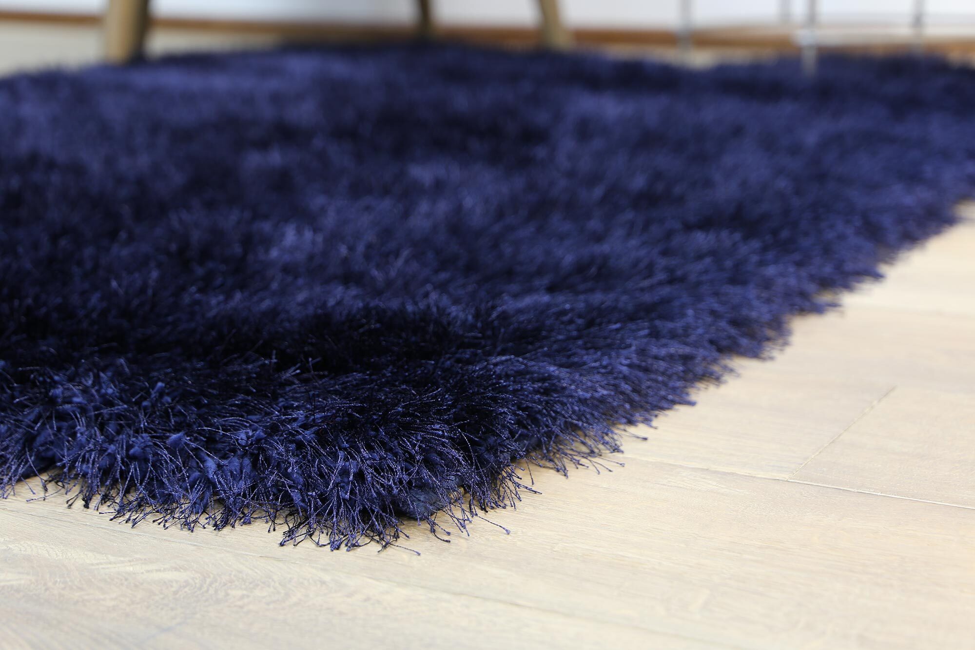 Elisa Shaggy Rug Plain Navy Rugs Free Shipping