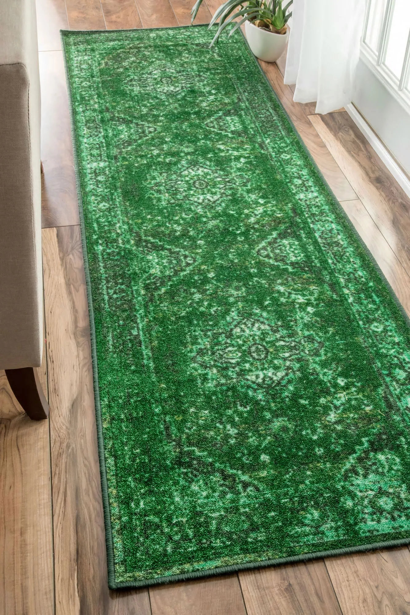 Ellie Overdyed Rubber Backed Rug