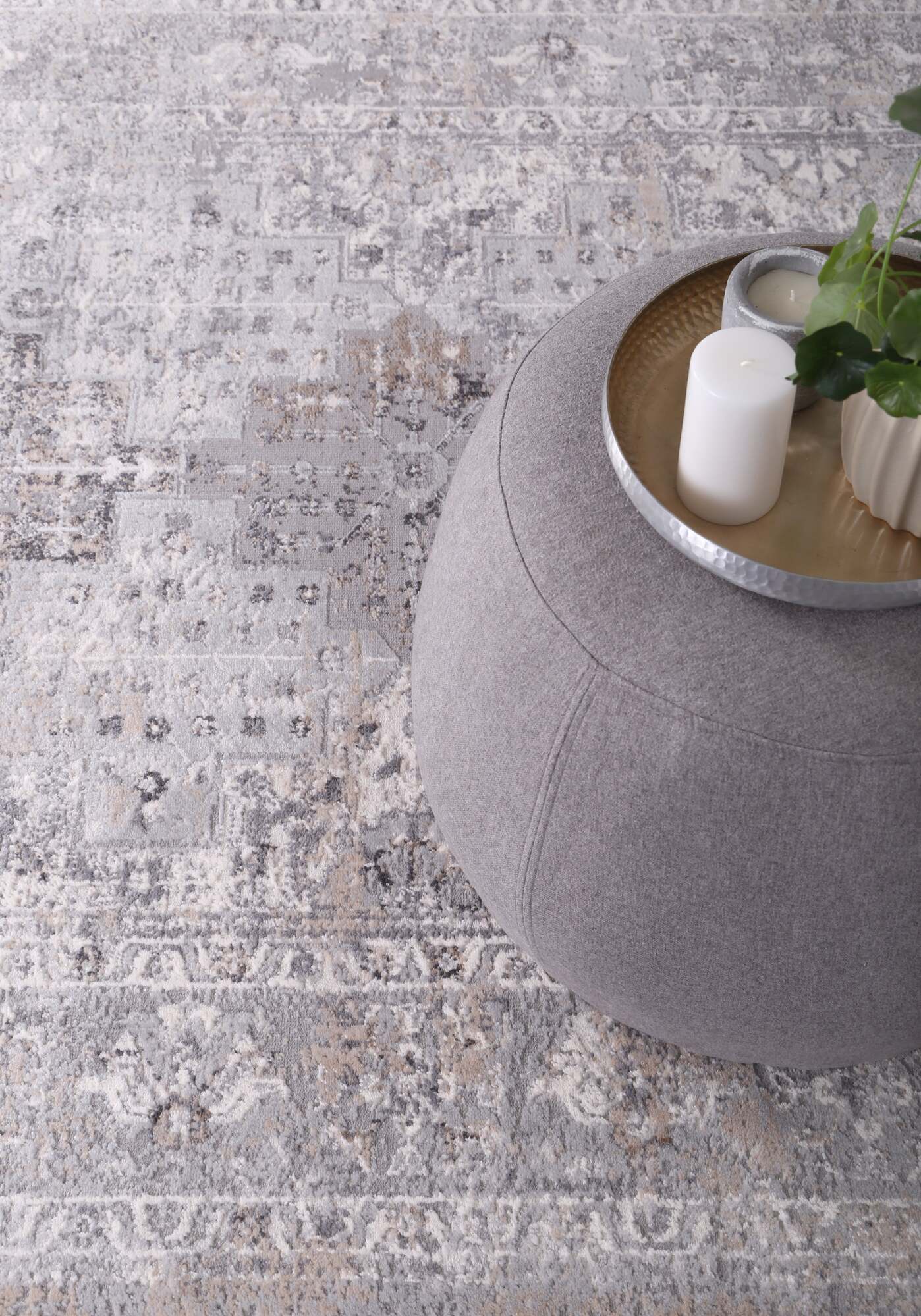Large View Elvis Grey Transitional Classic Rug