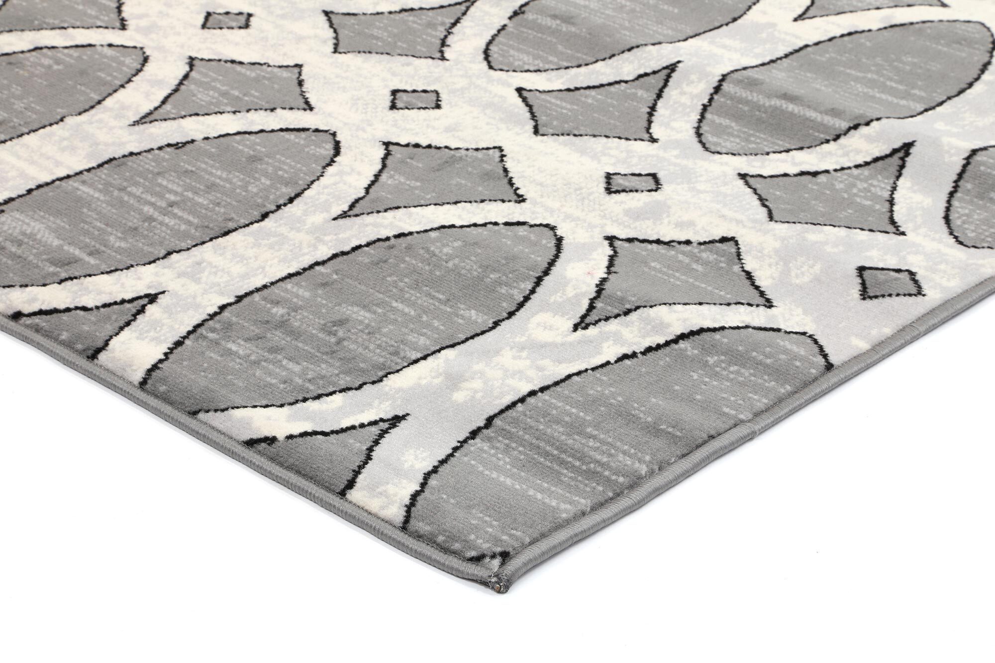 Large View Emma Grey Modern Abstract Rug