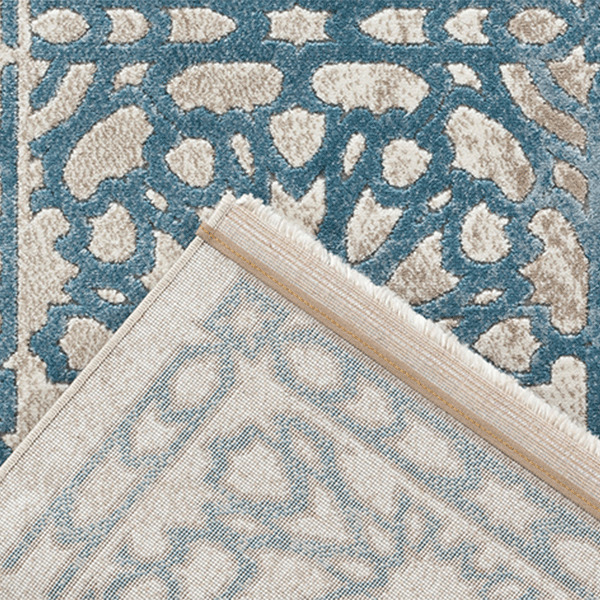 Fabian Damask Blue Rug