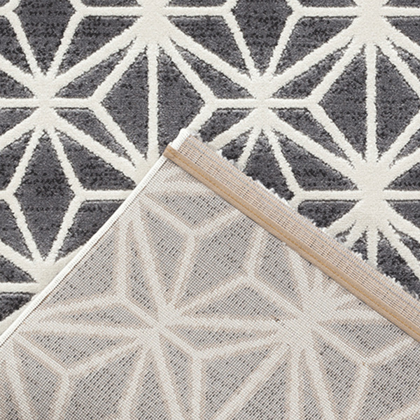 Fabian Geometric Grey Rug