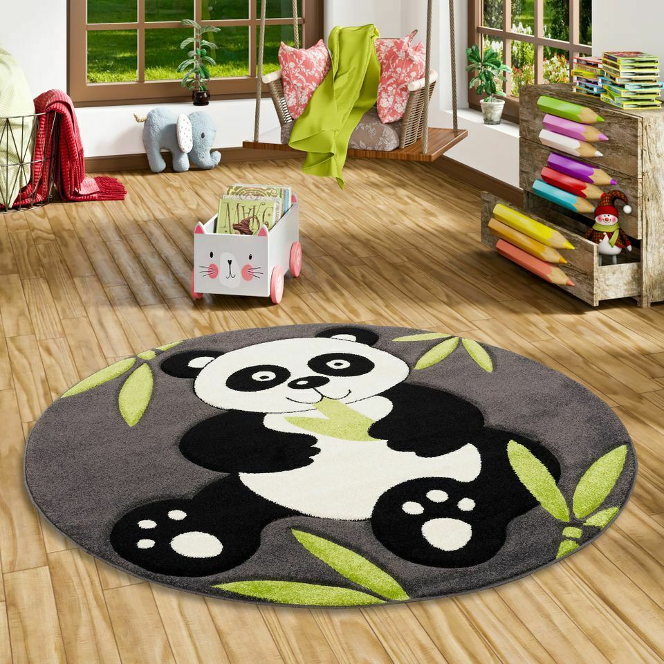 Large View Felix Panda Bear Kids Rug
