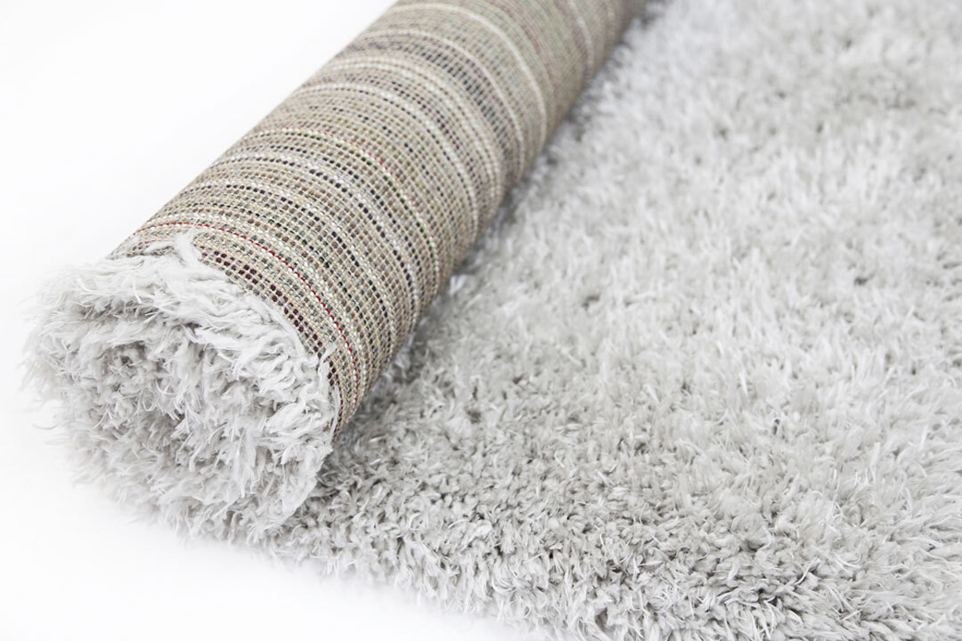 Large View Flavia Plain Grey Thick Shaggy Rug