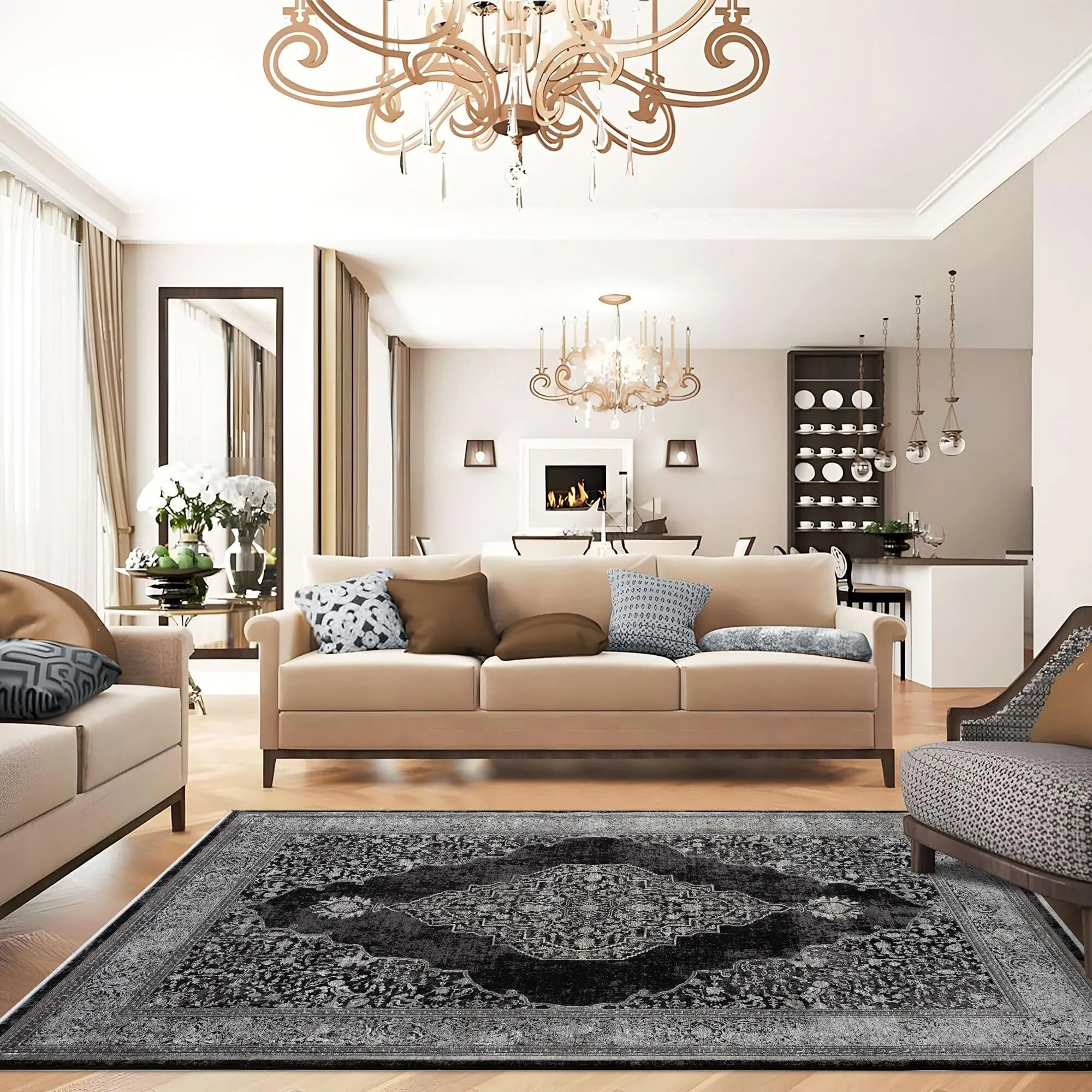 Fendi Traditional Medallion Rug