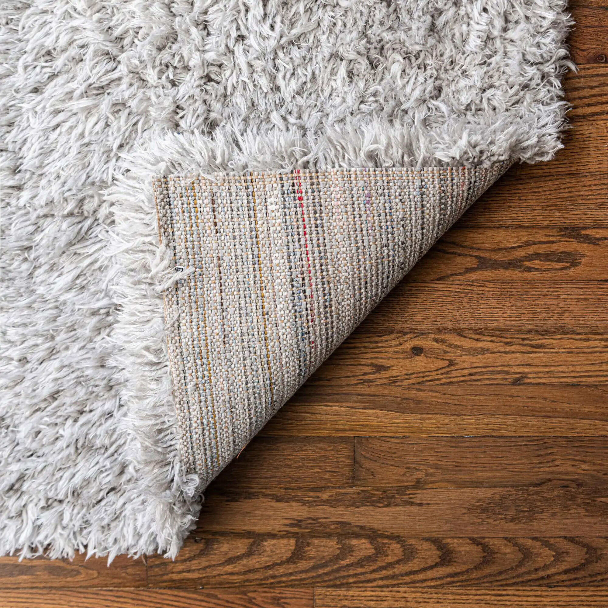 Large View Frida Plain Grey Thick Shaggy Rug