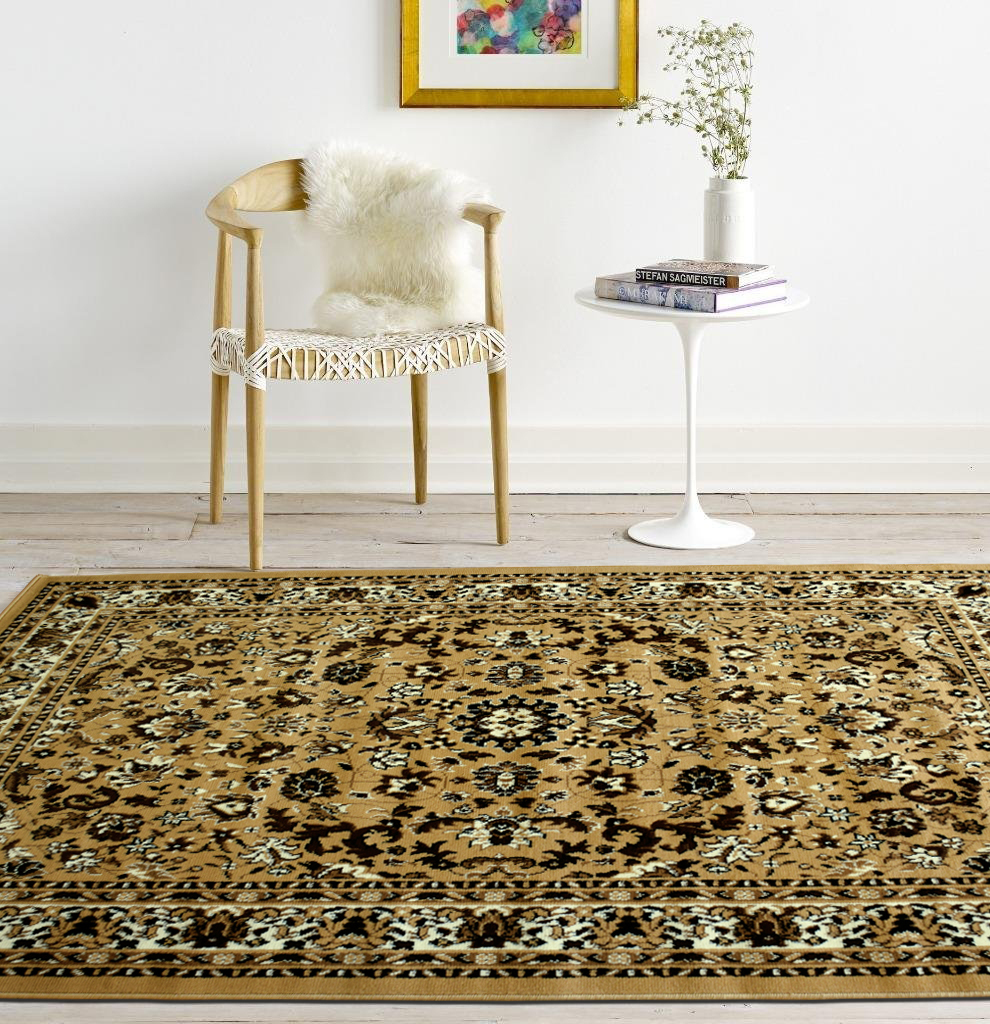 Large View Gil Beige Traditional Oriental Rug