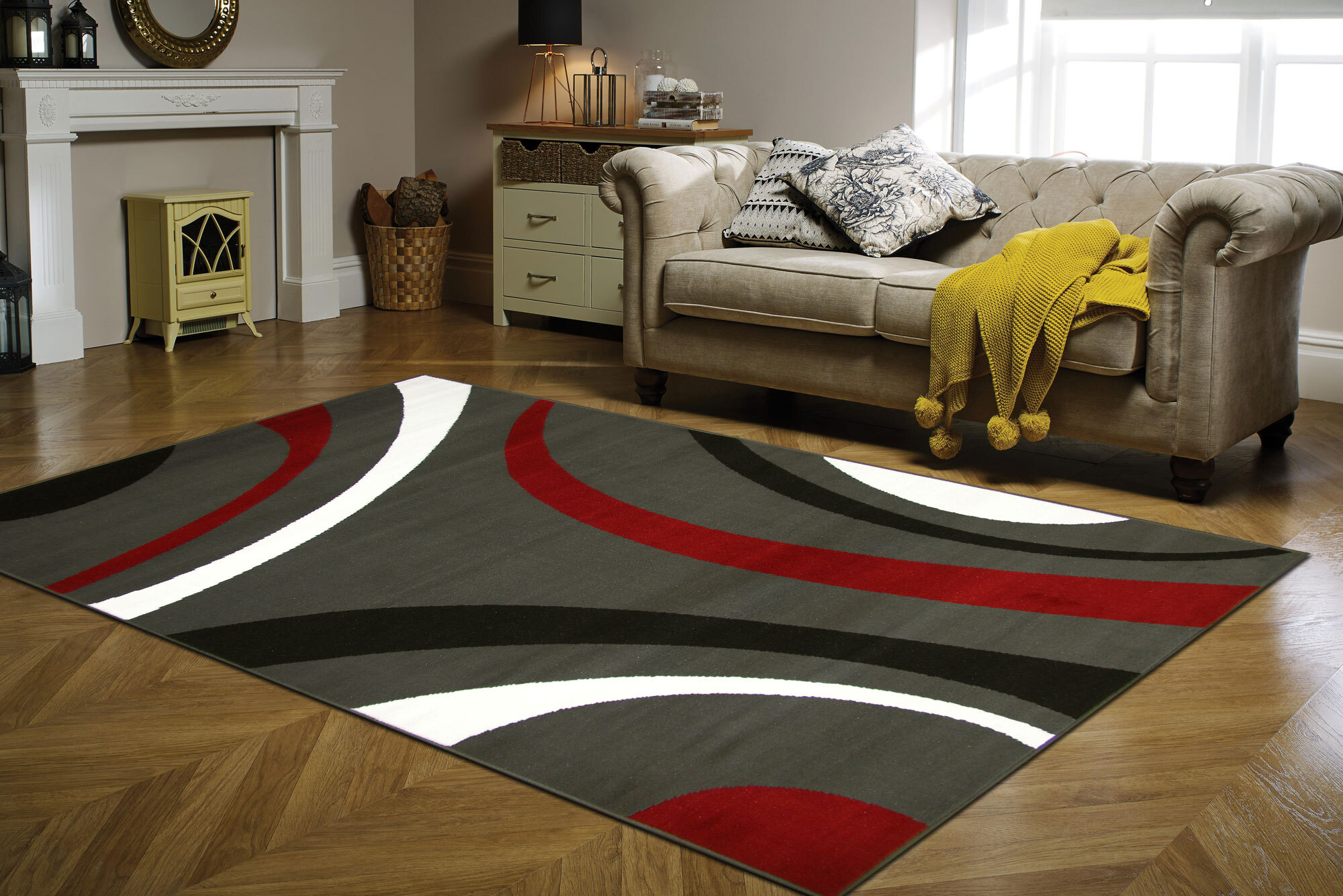 Gil Grey Modern Abstract Rug