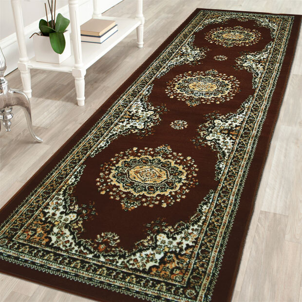 Large View Gil Classic Brown Medallion Rug