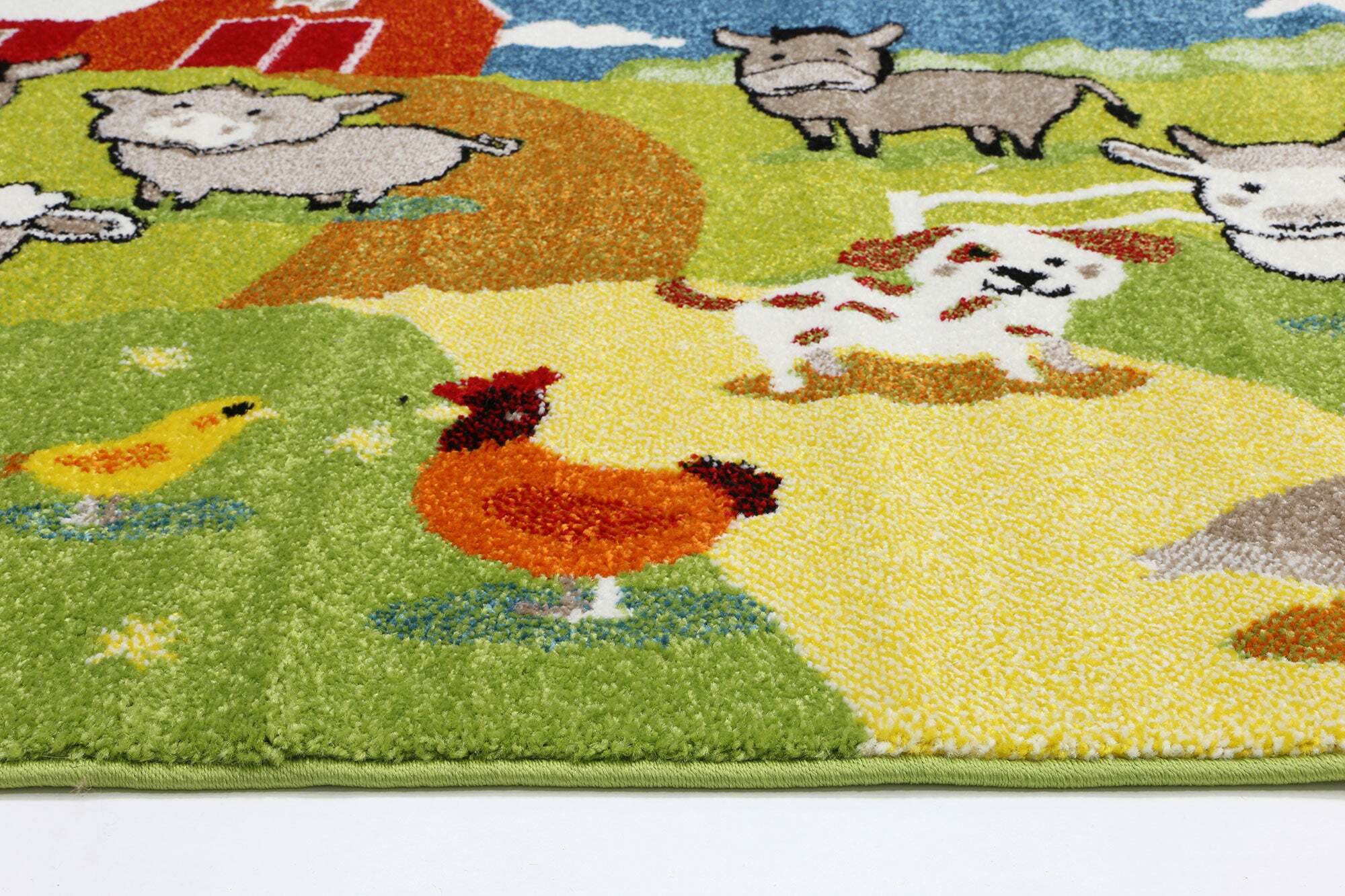 Hello Cute Farm Animal Kids Rug 