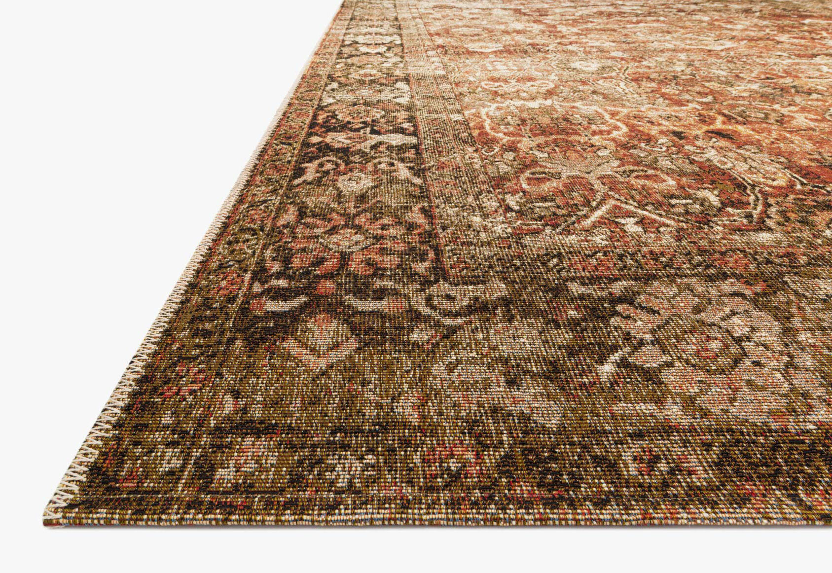 Large View Heriz Floral Transitional Rug