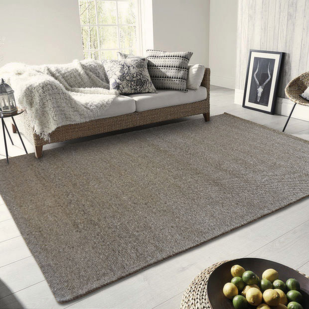 Large View Harper Plain Brown Flatweave Rug