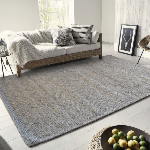 Large View Harper Wool Trellis Pattern Rug