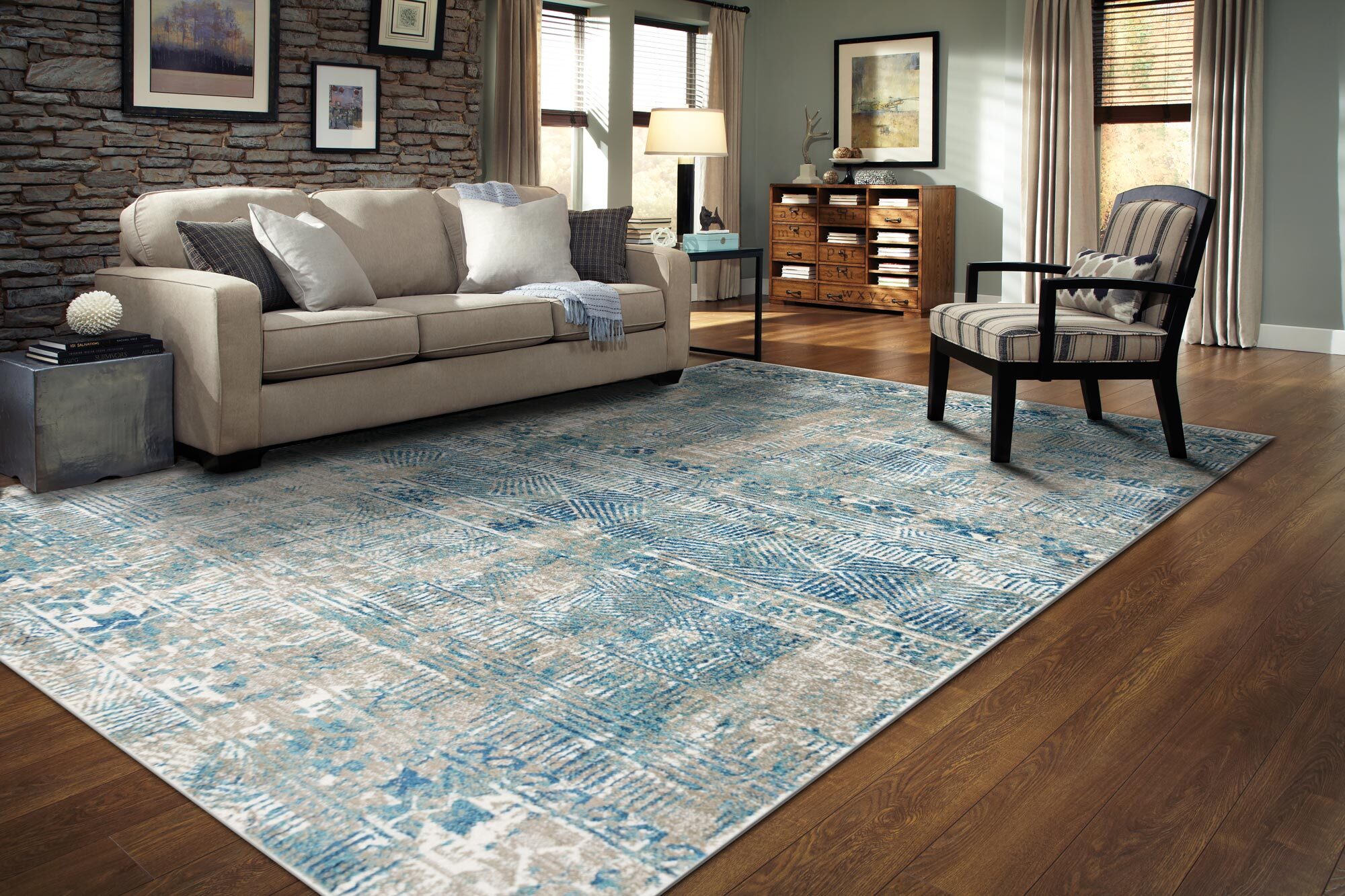 Large View Kabir Geometric Rug