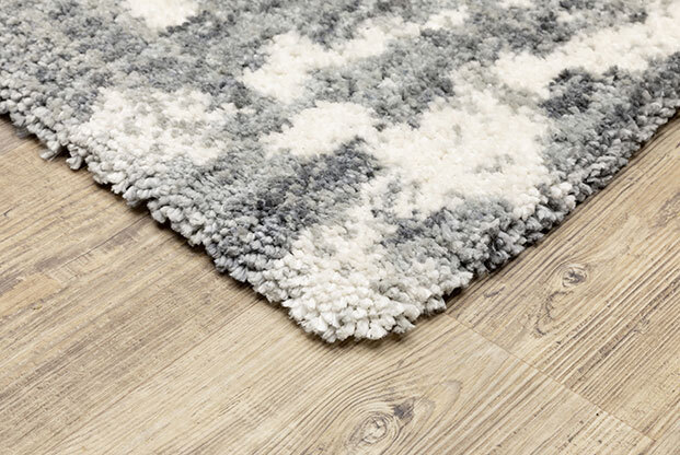 Kupa Modern Grey Shaggy Rug