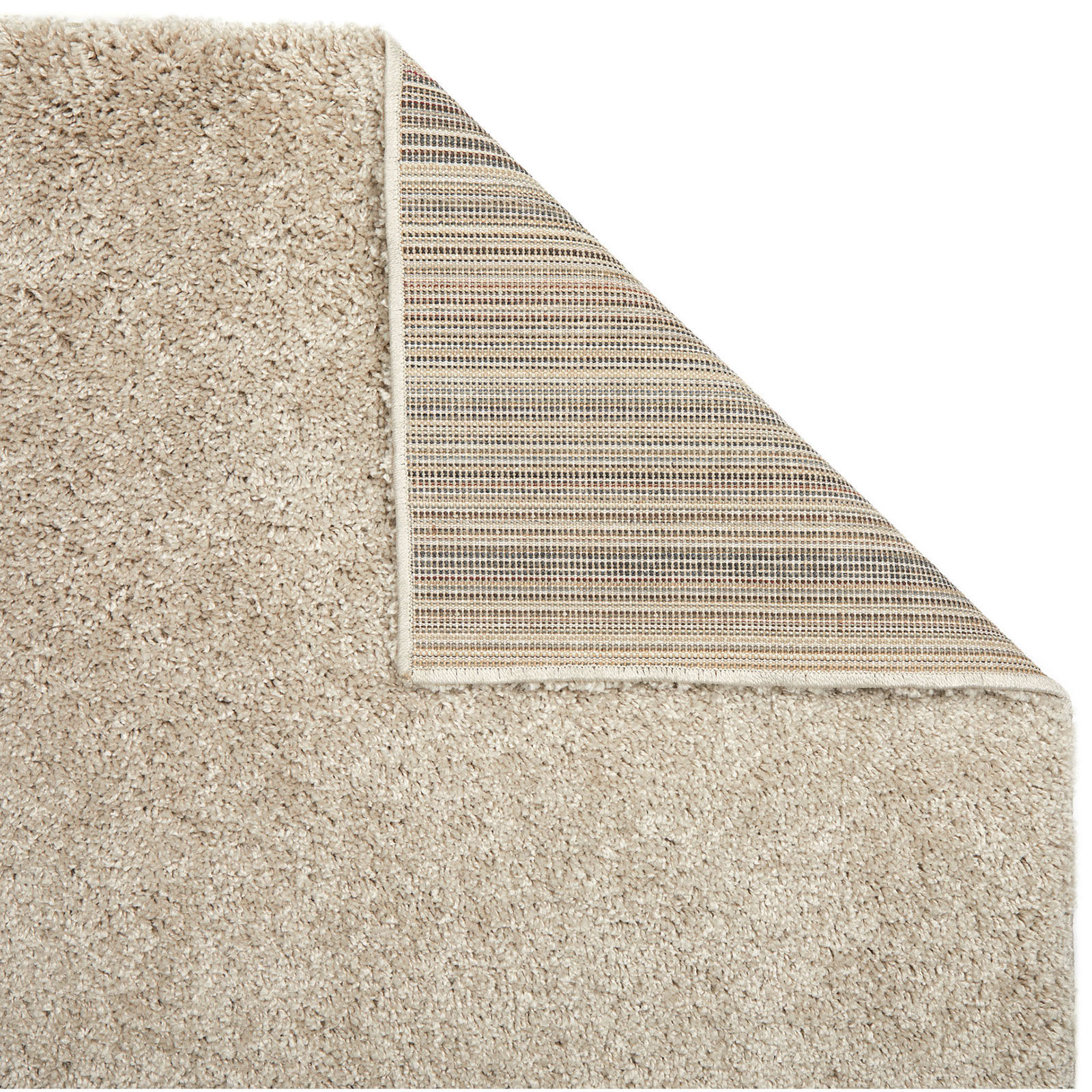 Large View Lara Plain Beige Shaggy Rug